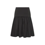 St. Agni Circle Hem Gathered Skirt in Magnet