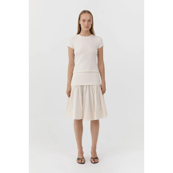 St. Agni Circle Hem Gathered Skirt in Talco, view 2