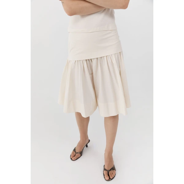 St. Agni Circle Hem Gathered Skirt in Talco, view 3