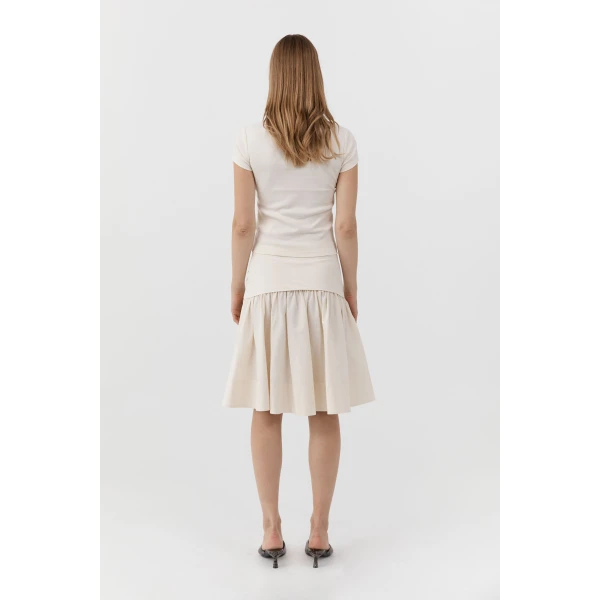 St. Agni Circle Hem Gathered Skirt in Talco, view 5