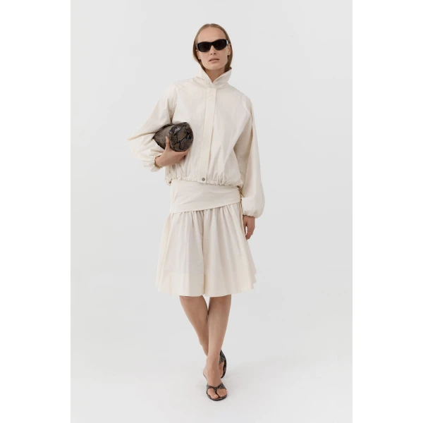 St. Agni Circle Hem Gathered Skirt in Talco, view 6