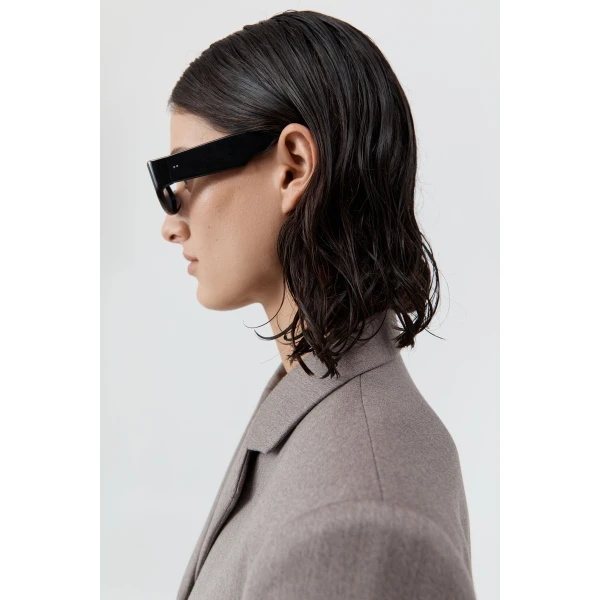 St. Agni Clasico Sunglasses in Black and Grey, view 6