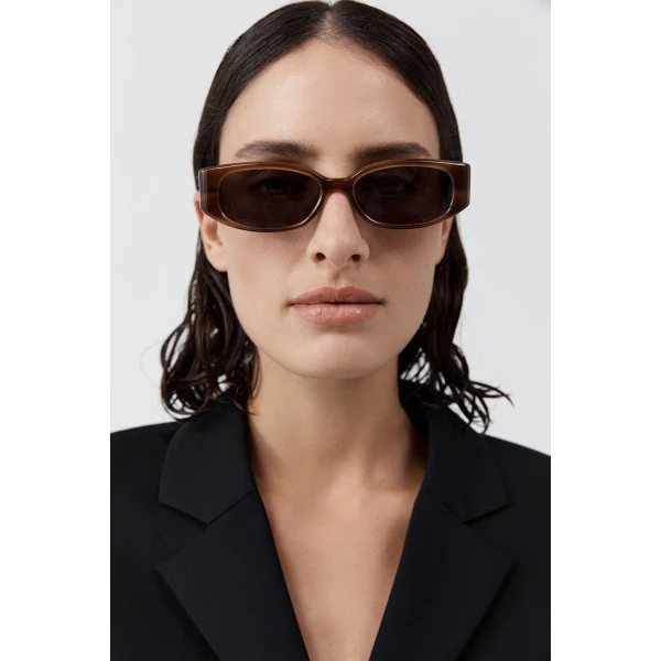 St. Agni Clasico Sunglasses in Tortoiseshell and Grey, view 2