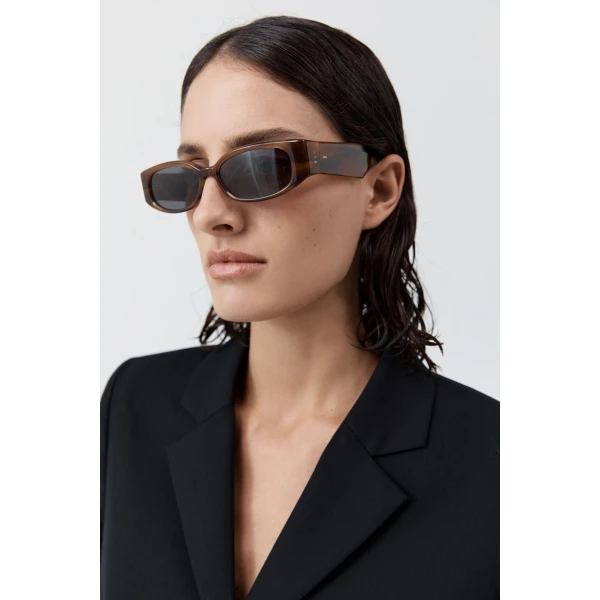 St. Agni Clasico Sunglasses in Tortoiseshell and Grey, view 6
