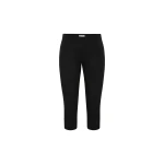 St. Agni Compact Cotton Capri Pants in Black