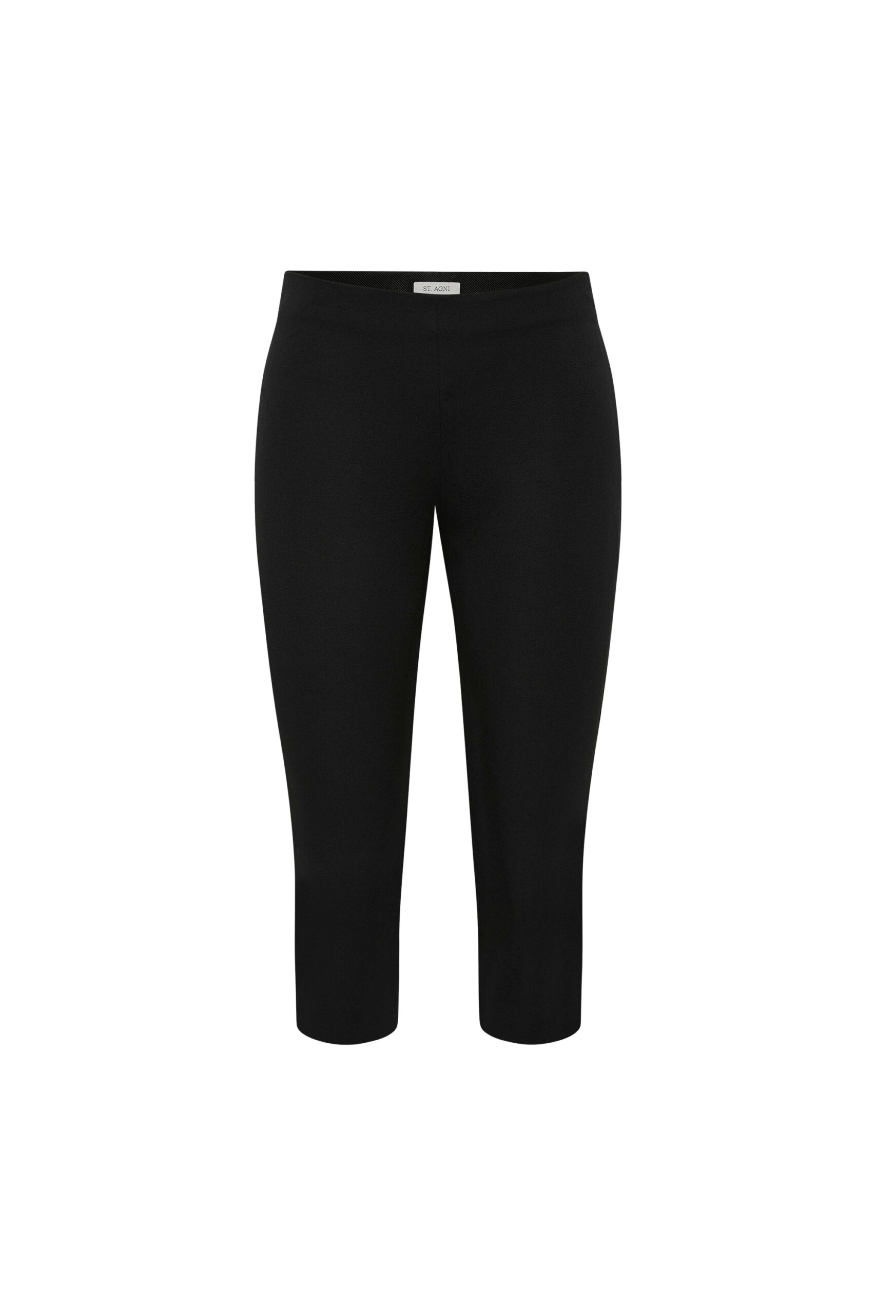 St. Agni Compact Cotton Capri Pants in Black | Pants | Coveti St. Agni Compact Cotton Capri Pants in Black