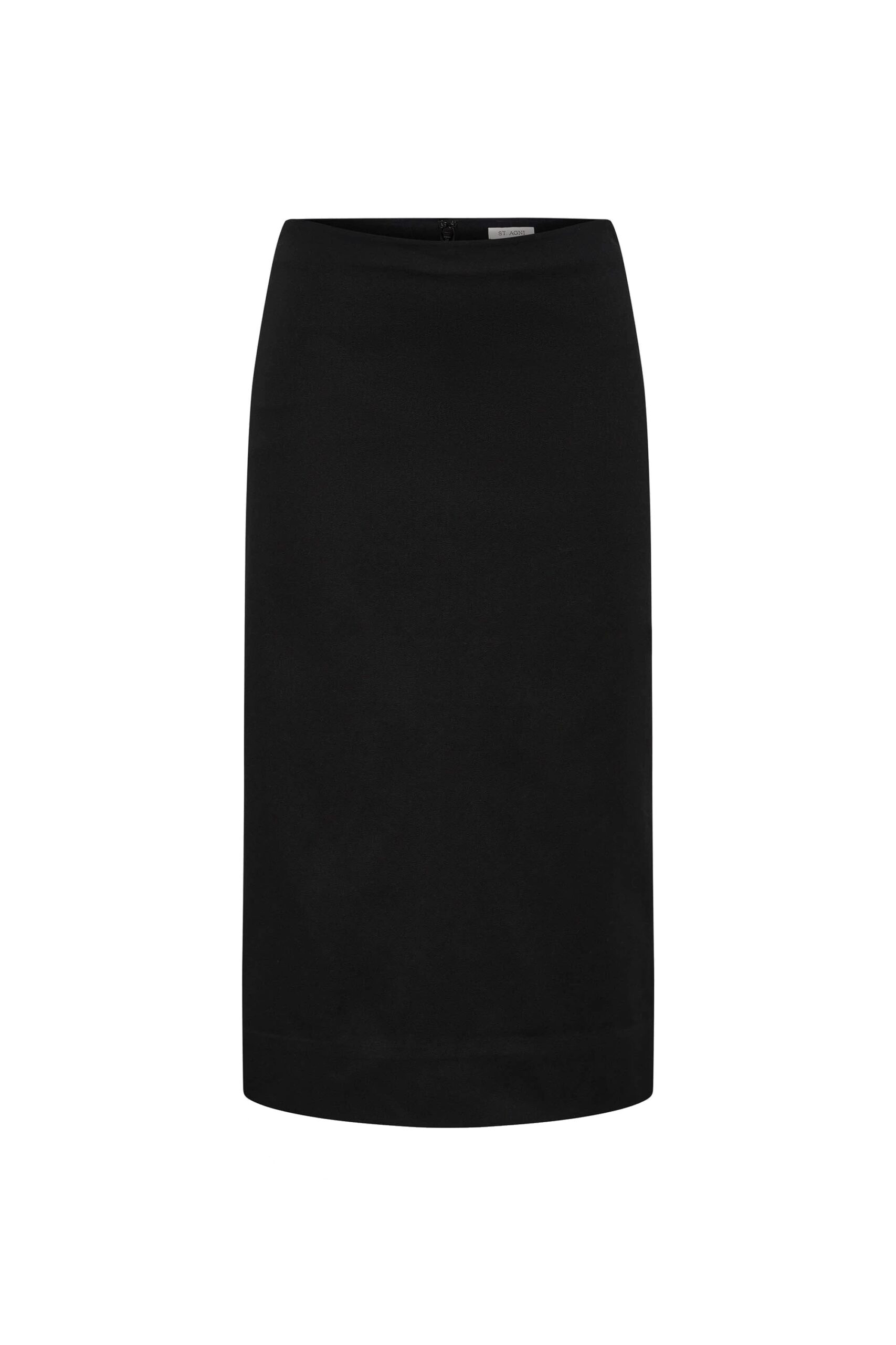 St. Agni Compact Cotton Layered Column Skirt in Black | Skirts | Coveti St. Agni Compact Cotton Layered Column Skirt in Black