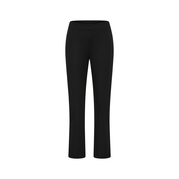 St. Agni Compact Cotton Minimal Crop Pants in Black