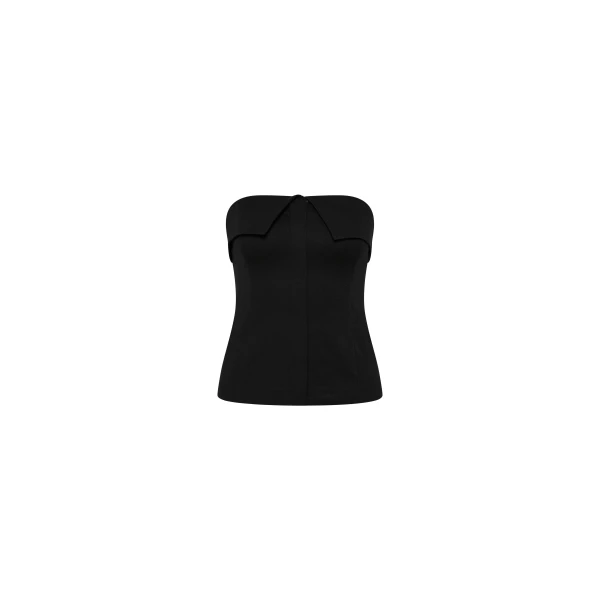 St. Agni Compact Cotton Strapless Bodice in Black