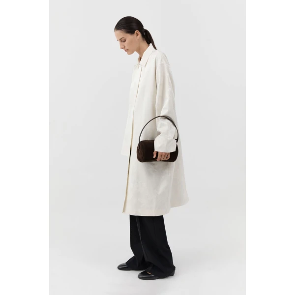 St. Agni Connolo Shoulder Bag in Coffee Suede, view 5