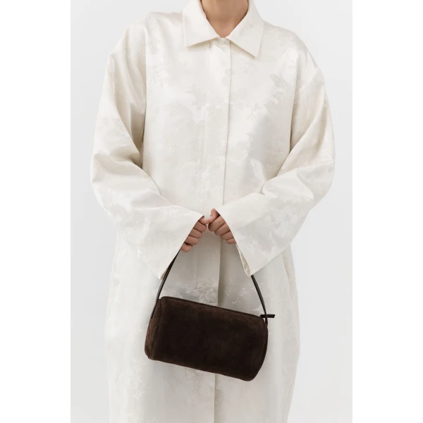 St. Agni Connolo Shoulder Bag in Coffee Suede, view 6