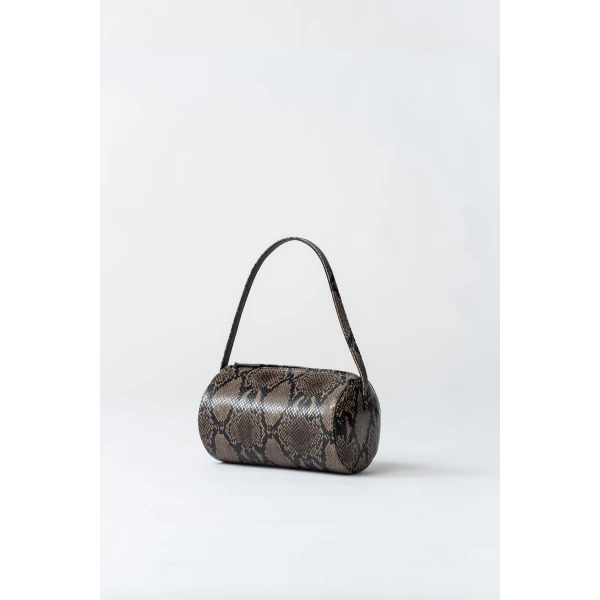 St. Agni Connolo Shoulder Bag in Python Embossed, view 2