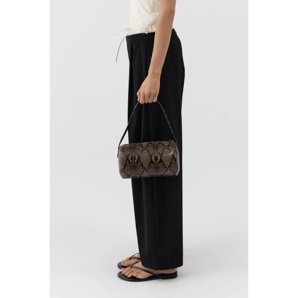 St. Agni Connolo Shoulder Bag in Python Embossed, view 5