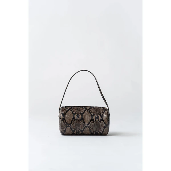 St. Agni Connolo Shoulder Bag in Python Embossed, view 6