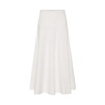 St. Agni Cotton Circle Hem Skirt in White