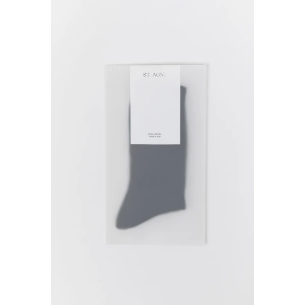 St. Agni Cotton Socks in Black, view 2