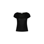 St. Agni Deep V Knit Tee in Black