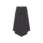 St. Agni Detachable Belt Asymm Skirt in Iron Glaze