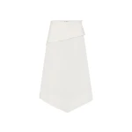 St. Agni Detachable Belt Asymm Skirt in Off White