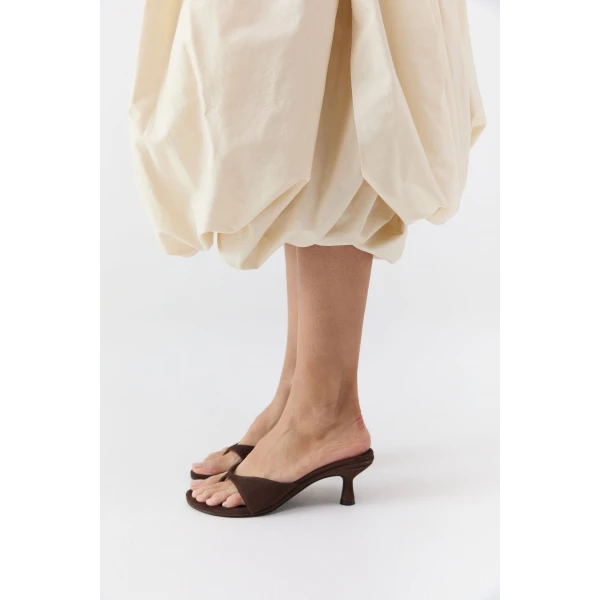 St. Agni Everyday Thong Heel 50 in Coffee Suede, view 2