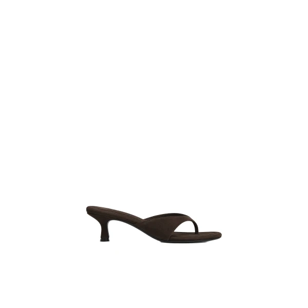 Everyday Thong Heel 50 in Coffee Suede