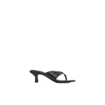St. Agni Everyday Thong Heel 50 in Croc Embossed Black