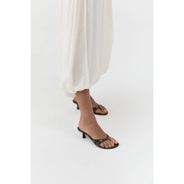 St. Agni Everyday Thong Heel 50 in Python Embossed, view 2