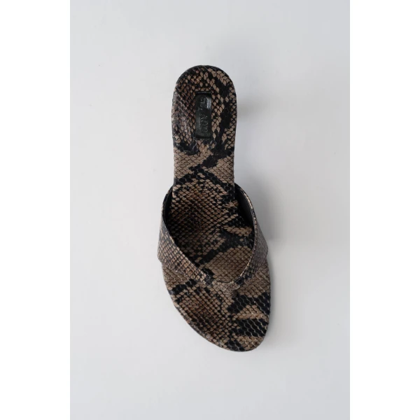 St. Agni Everyday Thong Heel 50 in Python Embossed, view 3