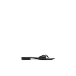 St. Agni Everyday Thong in Croc Embossed Black