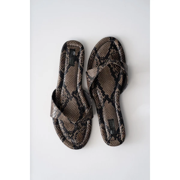 St. Agni Everyday Thong in Python Embossed, view 5