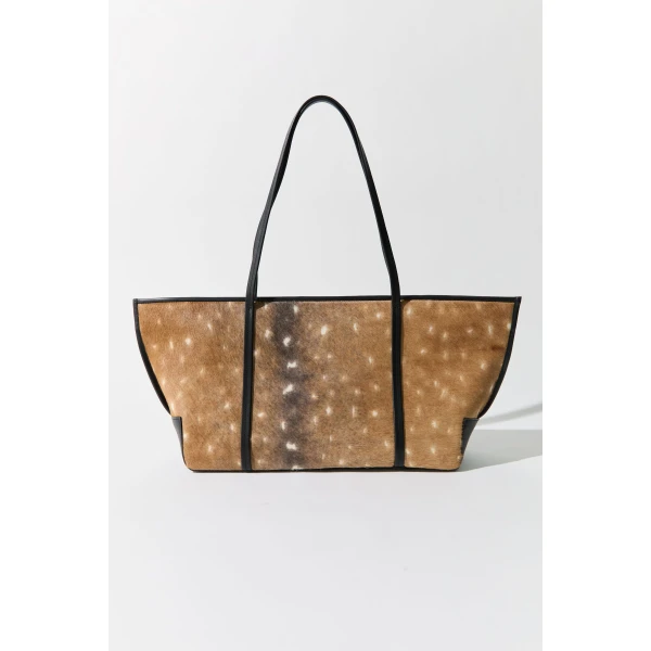 St. Agni Fawn Bateau Tote in Almond, view 2