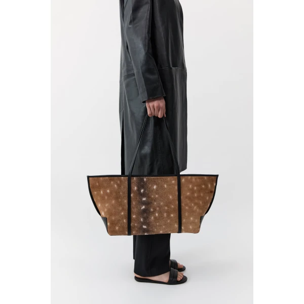 St. Agni Fawn Bateau Tote in Almond, view 4