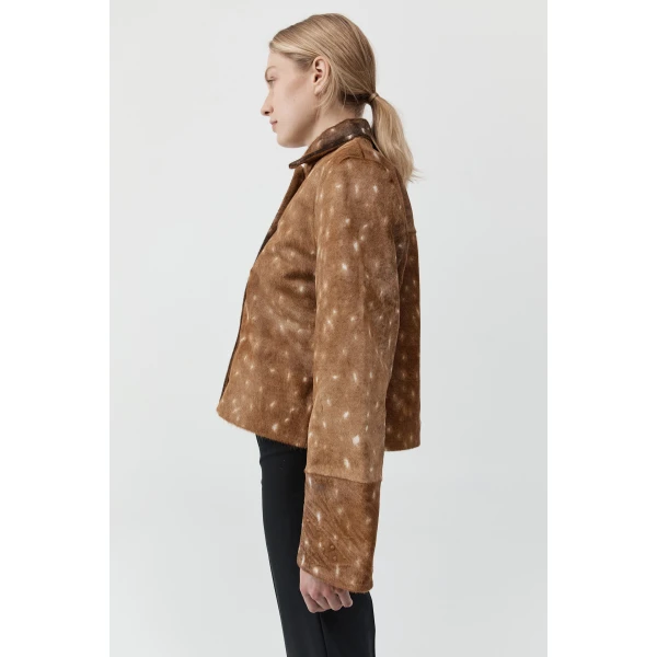 St. Agni Fawn Minimal Jacket in Almond, view 3