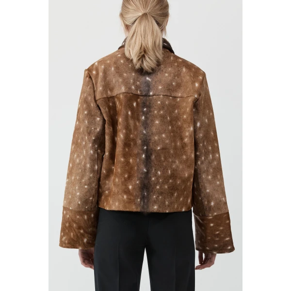 St. Agni Fawn Minimal Jacket in Almond, view 4