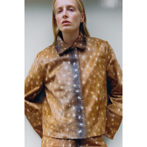 St. Agni Fawn Minimal Jacket in Almond, view 5