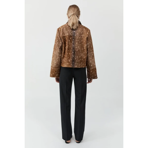 St. Agni Fawn Minimal Jacket in Almond, view 6