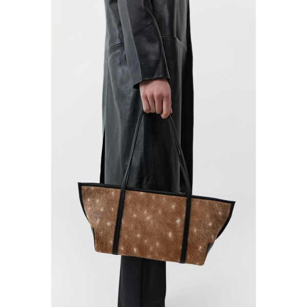 St. Agni Fawn Slim Bateau Tote in Almond, view 6