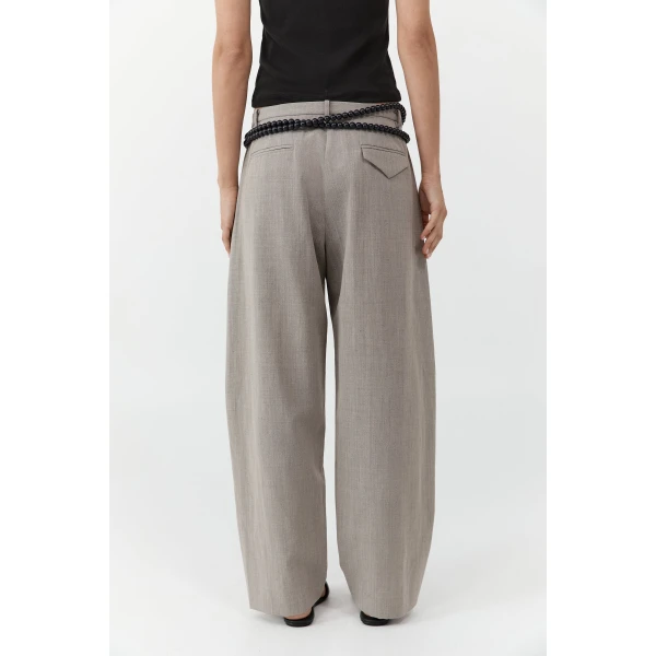 St. Agni Fine Band Balloon Pants in Pebble Melange, view 5