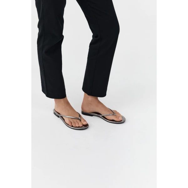 St. Agni Fine Flip Flop in Pewter Metallic, view 2