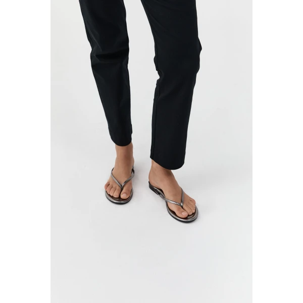 St. Agni Fine Flip Flop in Pewter Metallic, view 4