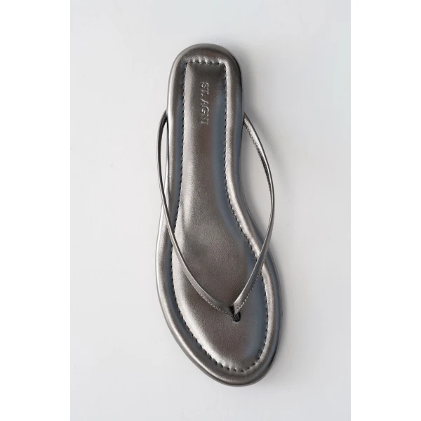 St. Agni Fine Flip Flop in Pewter Metallic, view 5