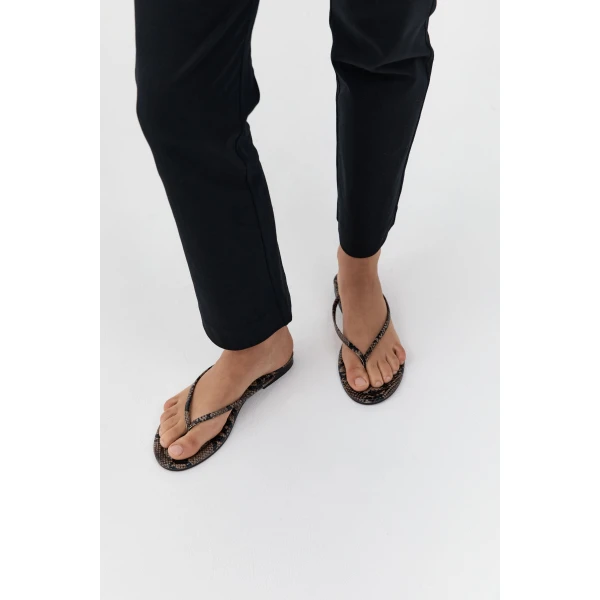 St. Agni Fine Flip Flop in Python Embossed, view 4