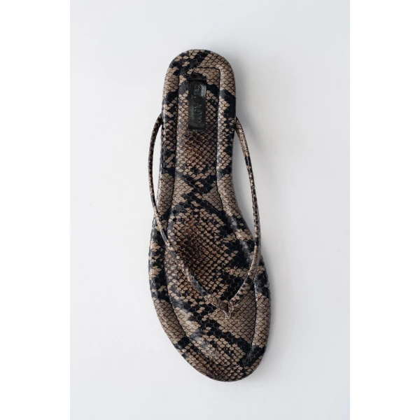St. Agni Fine Flip Flop in Python Embossed, view 5