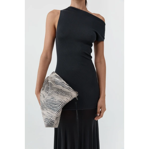 St. Agni Fine Jersey Circle Hem Dress in Charcoal, view 3