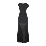 St. Agni Fine Jersey Circle Hem Dress in Charcoal