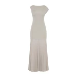 St. Agni Fine Jersey Circle Hem Dress in Soft Ash