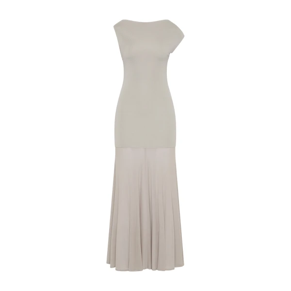 St. Agni Fine Jersey Circle Hem Dress in Soft Ash