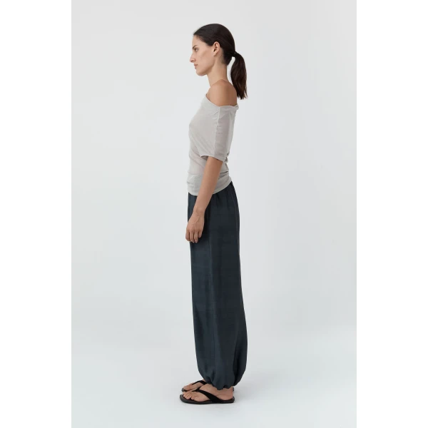 St. Agni Fine Jersey Off Shoulder Top in Soft Ash, view 4