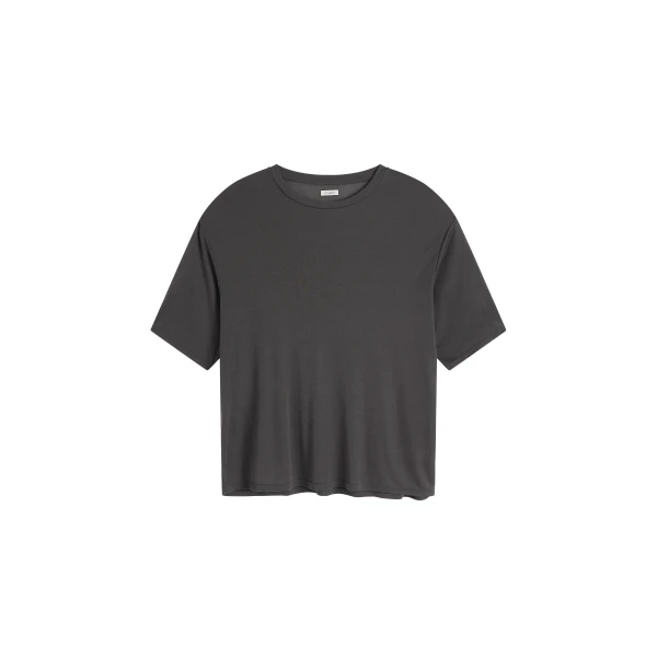 Fine Jersey Relaxed Tee in Soot