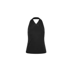 St. Agni Fine Jersey Wrap Halter Top in Charcoal